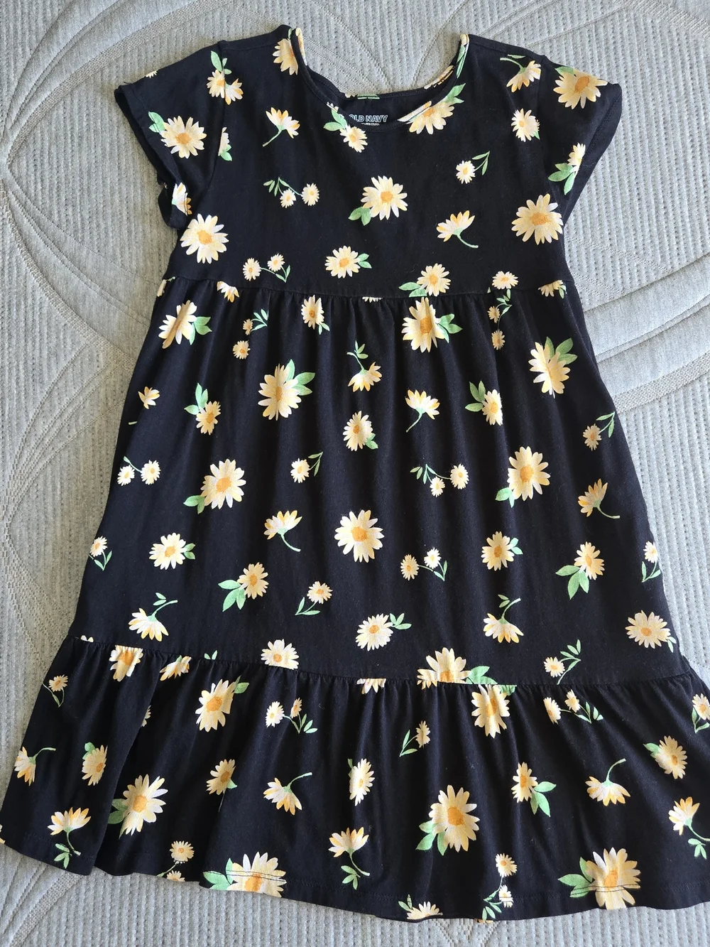 Bundle of Girls Old Navy Dresses - Floral Button-Front and Black Daisy XL Plus